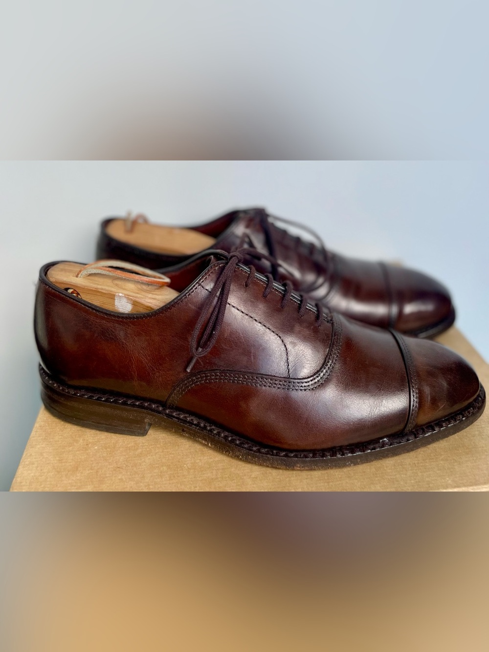 Allen Edmonds - Brown Cap-toe Oxfords Size 6.5 US